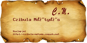 Czibula Mátyás névjegykártya
