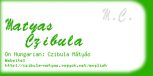 matyas czibula business card