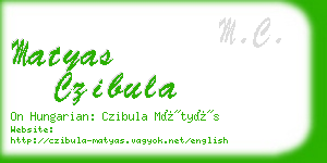matyas czibula business card